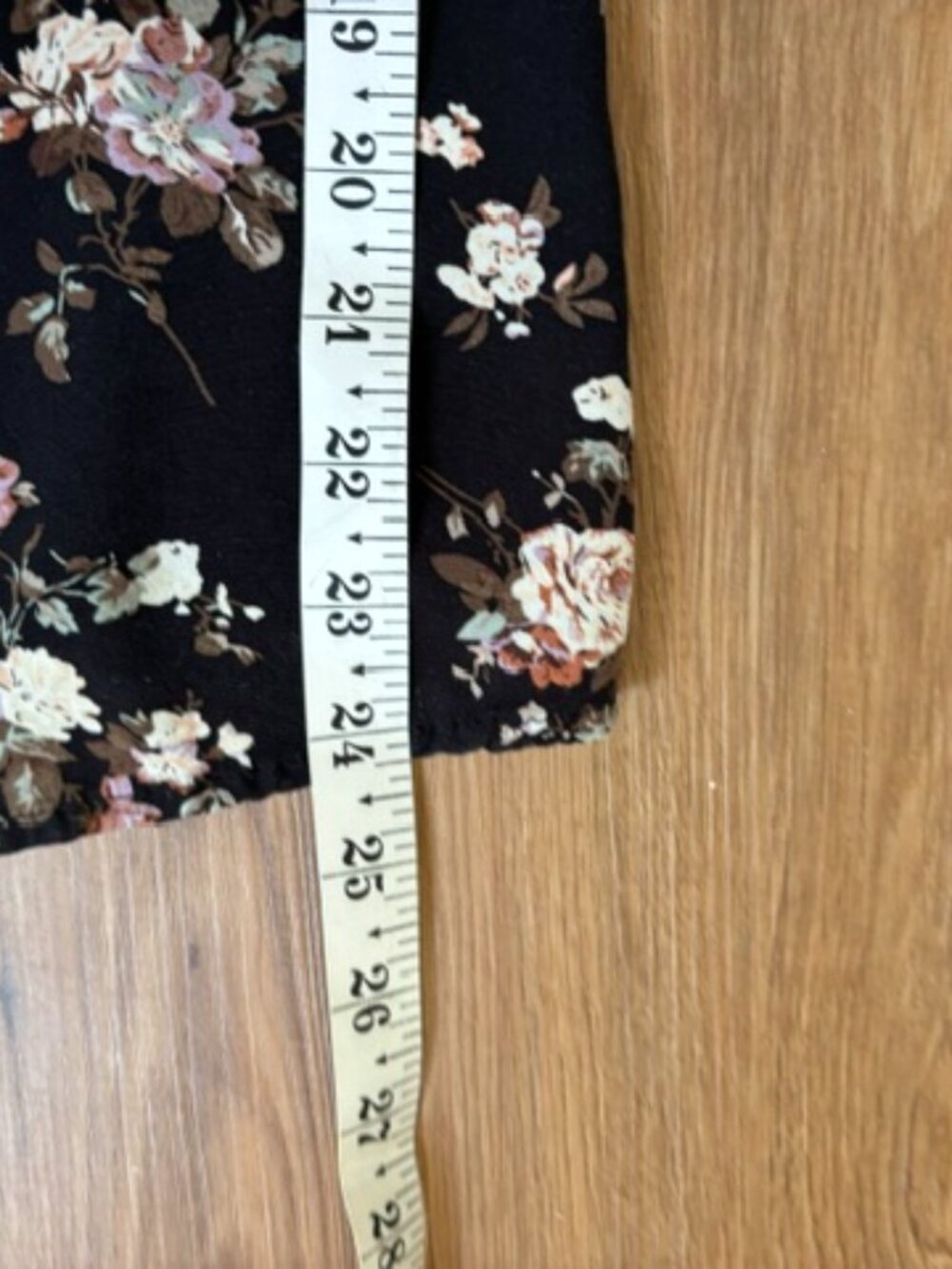 Natural Life Black Floral Wide Leg Cropped Short Sleeve Jumpsuit Large - Picture 6 of 8